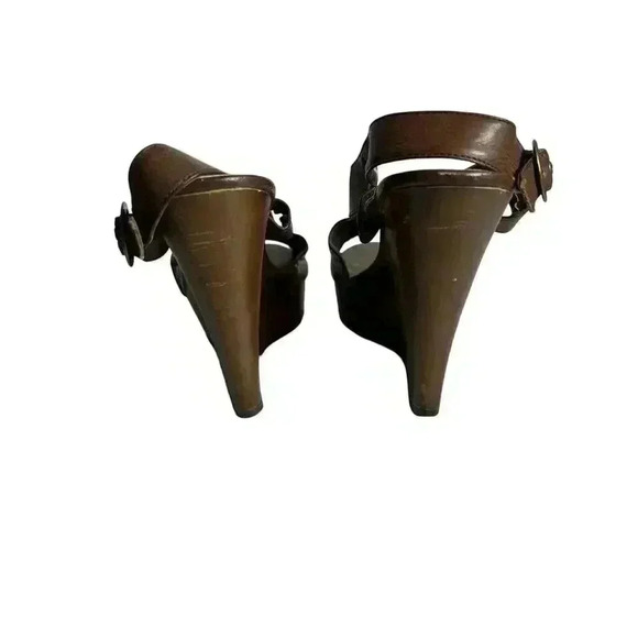 Maurices Brown Wedge Sandals Size 10 - Picture 7 of 12